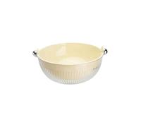 QINGGANG-0224 Decorative Centerpiece Fruit Plate Material Round Double Water Filter Decorative Household Dishwasher Snack Candy(Beige)