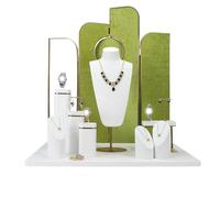 QINGGANG-0224 jewelry organizer Velvet Jewelry Display Set Mannequin Necklace Stand for dressing table