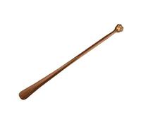 QINGGANG-0224 shoe horn Long Handle Household Black Walnut/Beech Wood Shoe Horn Creative Cute Magnetic Shoe Horn(Bruin)