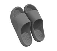 QINGGANG-0224 slipper Men Bathroom Slippers Soft Non-Slip Shower Sandals Men's Indoor Home House Beach Shoes Shower Bathing Sliders Slipper(Gris,48-49)