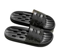 QINGGANG-0224 slipper Shower Slippers for Women Men, Breathable Quick Drying Bath Shoes Lightweight Non Slip House Slide for Indoor Outdoor(Black,Alpha Large)