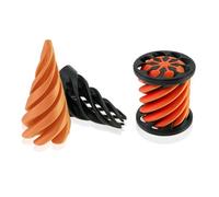 QINGLANG 2 PCS Impossible Pyramid Passthrough Sculpture 3D Printed Spiral Cone Toy Funy Mini Combination Pyramid Statue Vortex Thread Illusion Unique Impossible Cone for Home Office Desktop Decor