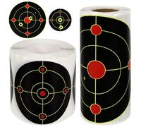 QINGLANG 2 Roll Splatter Target Stickers 3 Inch and 6 Inch Air Gun Reactive Target Archery Reactive Targets Fluorescent for Archery Dart Slingshot Yellow High Visibility