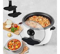 QINGLANG 2PCS Slow Cooker Lid Holder for Cooking Hand Free Crock Pot Lid Holder Attachment Organizer Space Saving Keeps Countertops Clean for Most Slow Cooker 21×13×3.7cm
