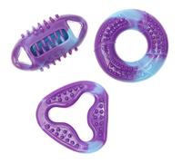 QINGLANG 3 Pcs Puppy Teething Toys Interactive Puppy Chew Toys Small Dog Toy Stuffable Dog Teethers 3 Shapes for Dogs Oral Teeth Soothe Itching
