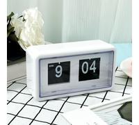 QINGLANG Auto Flip Digital Clock - Vintage Table and Wall Mounted Design for Home, Room and Office