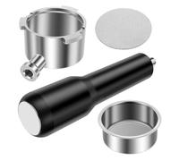 QINGLANG Bottomless Portafilter 51mm 3-Ear Espresso Naked Portafilter with Puck Screen and Stainless Steel Filter Basket Compatible Delonghi EC680/EC685/EC785