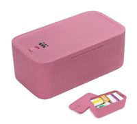 QINGLANG Lockable Storage Box with Combination Code Secure Medicine Safe, Phone Jail, Snack Box Food Safe Locking Boxs for Home, Fridge, Office, Or Travel (Pink)