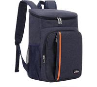 QINGLOU 25L Cool Bag Picnic Backpack, 30 Cans Large Capacity Insulated Backpack Cooler Lightweight Leak Proof Soft Cooler Bag for Men Women to Work, Picnics, Hiking, Camping, Beach (A.Dark blue)