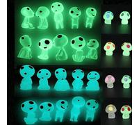 Qingo Fairy Garden Accessories Tree Elves Easter Egg Fillers Glow in Dark Basket Stuffers Garden Alien Decor Miniature for Micro Landscape Outdoor Status Patio Lawn Yard Kit