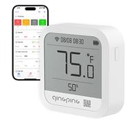 Qingping Wi-Fi Thermometer Hygrometer, Remote Monitoring via Qingping IoT, Temperature and Humidity Monitor for Different Scenarios, Fast Alarm Notification, Rechargeable Battery