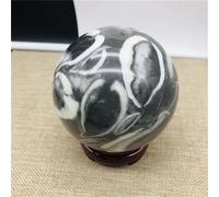 QINGQI Natural Stone Natural Shell Jasper Thousand Eyes Crystal Polishing Ball Gift(5.5-6cm)