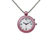 QINGQIAN English Voice Talking Watch for Blind,Visually impaired or Elderly,Super Light Aluminum Shell Pink Pendant Pocket Watch