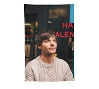 QINGRONG Louis Tomlinson Poster UK Singer Painting On Polyester Wall Art Tapestry Scroll Picture Print Living Room Walls Decor Home Tapestries 60"x90"
