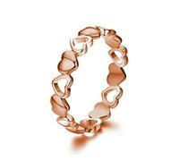 Qings Rose Gold Ring 925 Sterling Silver Promise Forever Eternity Engagement Wedding Rings for Women,Girls,Love Ring for Valentines Day