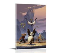 QINGSDEC Posters Applicable to Kung Fu Panda 3 Canvas Oil Painting Decorative Painting Art Poster Hanging Painting Home Living Room Bedroom Dining Wall 16x24inch(40x60cm) Frame-style