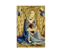 QINGSDEC Posters Applicable to Madonna And Child Canvas Oil Painting Decorative Painting Art Poster Hanging Painting Home Living Room Bedroom Dining Wall 12x18inch(30x45cm) Unframe-style