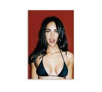 QINGSDEC Posters Applicable to Megan Fox Canvas Oil Painting Decorative Painting Art Poster Hanging Painting Home Living Room Bedroom Dining Wall 16x24inch(40x60cm) Unframe-style