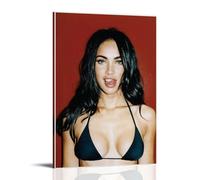 QINGSDEC Posters Applicable to Megan Fox Canvas Oil Painting Decorative Painting Art Poster Hanging Painting Home Living Room Bedroom Dining Wall 16x24inch(40x60cm) Frame-style