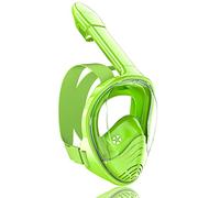 QingSong Kids Snorkel Mask Full Face, Snorkeling Set with Camera Mount, 180 Degree Panoramic View Snorkeling Gear Anti-Fog Anti-Leak