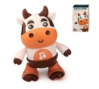 QingxingFa Boogie Cow Light up Dancing Cow for Active Fun,Dancing Cow Toy, Musical Boogiecow Toy, Interactive Music Cow Crawling Toy,Toddler Sensory Educational Toys with Light (1 Pcs)
