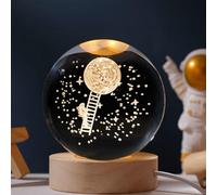 QingxingFa Happy Haves Light Sphere, Happyhaves Calming Stellar Spheres The Galaxy, Saturn and The Moon, Solar System Crystal Ball Night Light,for Bedroom Living Room (6cm,Colorful Light,5)