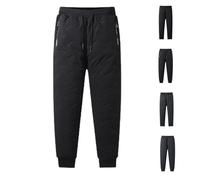 QingxingFa Unisex Fleece-Lined Joggers,Unisex Fleece-Lined Joggers with Pockets,Unisex Fleece-Lined Waterproof Pants (Black Leg Bundle,7XL)