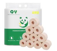 QingYa Bamboo Toilet Paper, 4-Ply, 18 Mega Rolls,Unbleached, Sustainable and Tree Free, Soft, Strong, Earth-Friendly (2970g-245 Sheets)