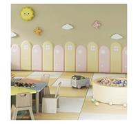 Qingyan 3D Wall Panels Peel and Stick Wallpaper, Waterproof PU Wallpaper, Upholstered Headboard Wall Panel, Anti-Collision Wall Sticker(D)