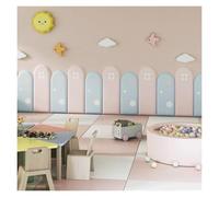 Qingyan 3D Wall Panels Peel and Stick Wallpaper, Waterproof PU Wallpaper, Upholstered Headboard Wall Panel, Anti-Collision Wall Sticker(D)