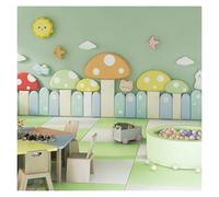 Qingyan 3D Wall Panels Peel and Stick Wallpaper, Waterproof PU Wallpaper, Upholstered Headboard Wall Panel, Anti-Collision Wall Sticker(D)