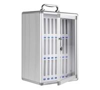 QINGYAN WallMounted Cell Phone Locker Box with Keys & Labels Secure Storage for Classroom Exams & Factories Durable Cell Phone Lock Box (38.5x19.5x59cm)