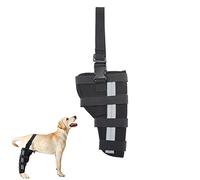 QingYi Dog Leg Braces for Back Leg,Dog Knee Support with Metal Strips and Reflective Seat Belts,Dog Elbow Brace Knee Immobilizer Support for Pet Left or Right Leg|Black (left leg, XXS)