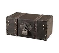 QINGYIWL Mini Treasure Chest Wooden 26 x 15 x 11.5cm Vintage with Lock Storage Treasure Chest for Storage and Decorating for Children's Birthday