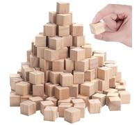 QINGYIWL Pack of 200 Wooden Cubes, 20 mm Wooden Blocks for Crafts, Blank Wooden Blocks, Natural Wooden Blocks, Wooden Blocks, Wooden Blocks, Square, Wooden Blocks for DIY Crafts, Painting, Crafts
