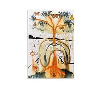 QINGYUAN Alice in Wonderland A Mad Tea Party Salvador Dali Surrealist Poster Painting Canvas Wall Art Living Room 12x18inch(30x45cm)