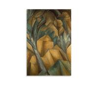 QINGYUAN Georges Braque Houses at Estaque Poster Canvas Gifts Picture Painting Posters Room Decor Home Decorative 12x18inch(30x45cm)
