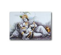 QINGYUAN Radha And Krishna Hinduism Poster Indian Gods Religious Ritual Culture Home Decor Poster Wall Art Bedroom Decorative Room Aesthetic 16x24inch(40x60cm)
