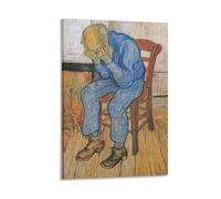 QINGYUAN Vincent Van Gogh Old Man in Sorrow Poster Artworks Canvas Aesthetic For Room Wall Art Modern Decor 12x18inch(30x45cm)