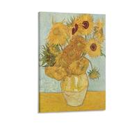 QINGYUAN Vincent Van Gogh Twelve Sunflowers in A Vase Poster Artworks Canvas Aesthetic For Room Wall Art Modern Decor 12x18inch(30x45cm)