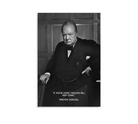 QINGYUAN Winston Churchill Motivational Inspirational Quotes Poster Canvas Gifts Picture Painting Posters Room Decor Home Decorative 16x24inch(40x60cm)