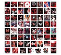 QINGZHUO-100 Exquisite red Art Stickers, Niche Diaries, notebooks, Trolley Boxes, Wall Stickers, Water Cups