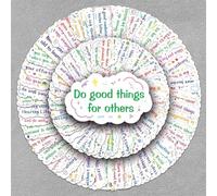 QINGZHUO-100 Pieces of Inspirational English Stickers, Positive Energy Text, Short Sentences, Slogans, Handbooks, Mobile Phones, Computers, Waterproof Decorations