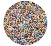 QINGZHUO-100pcs Cute Wind Little Boy Sticker Water Bottle Laptop Waterproof Creative Notebook Vinyl Stickers