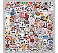 QINGZHUO-120 Face Stickers Chinese Style Opera Initiative Waterproof Decoration Computer Luggage Motorcycle Stickers