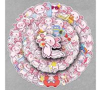 QINGZHUO-50 Original Hexagon Dragon Cute Daily Stickers Creative Axolotl Animal Handbook Ledger Water Glass Stationery Sticker