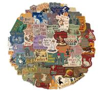 QINGZHUO-50 Sheets/Set Medieval Spooky Abstract Creative Graffiti Stickers DIY Luggage Notebook Water Glass Flat Stickers