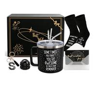 Qinhai Birthday Gifts for Men Him Husband Dad Boyfriend Brother Teacher, Pamper Hamper Present for Fathers Day Christmas Valentines, Sometimes You Forget You're Awesome Travel Insulated Coffee Mug
