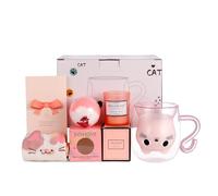 Qinhai Cat Mug Sets, Christmas Gifts for Women, Presents for Her, Birthday Gifts for Women, Mothers Day for Mum, Valentines for Her, Teacher Presents