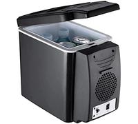 Qinhaixi Car Refrigerator 6L portable electronic cold box semiconductor car refrigerator voltage ABS weight 3kg power 45 size 32 * 17.5 * 27 cm, piano black